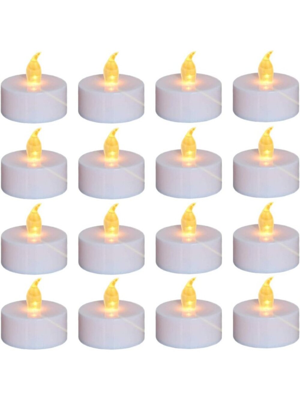 200-Pack Flameless LED Tea Lights | Battery Operated Warm Yellow Candles